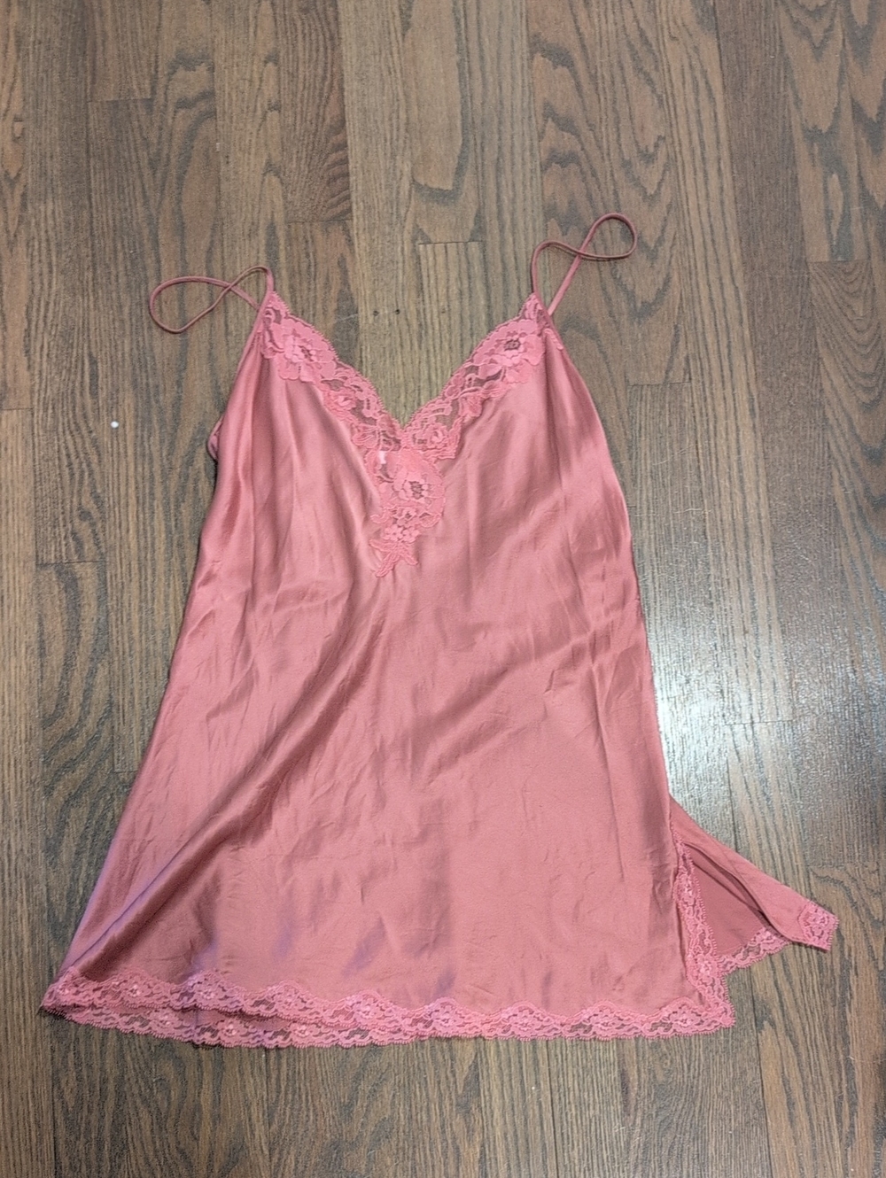 Victoria's Secret Pink Lace-Trim Slip Chemise